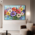 Floral 1068 Canvas Art 60 x 40 cm / Black