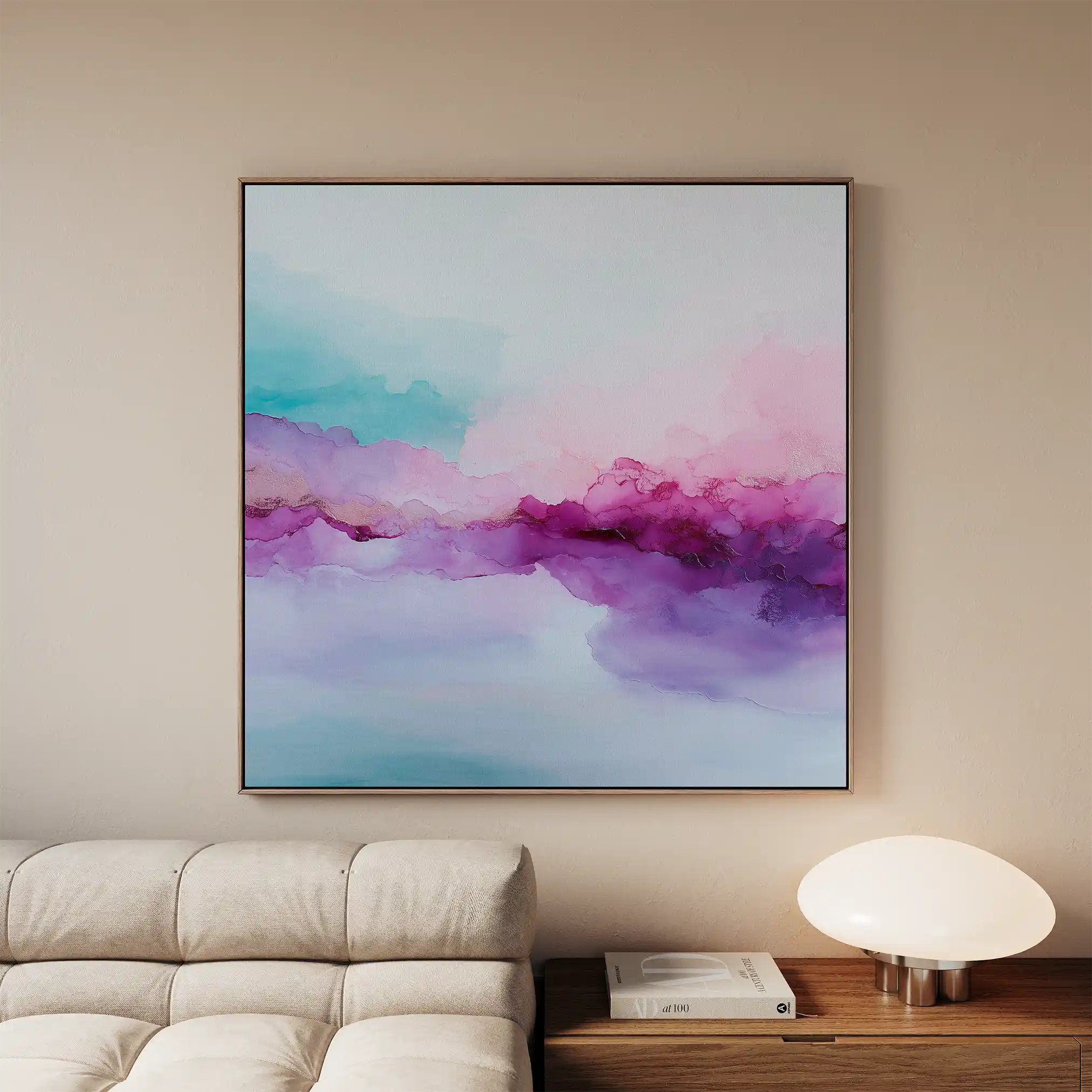 Abstract 1069 Canvas Art 60 x 60 cm / Black