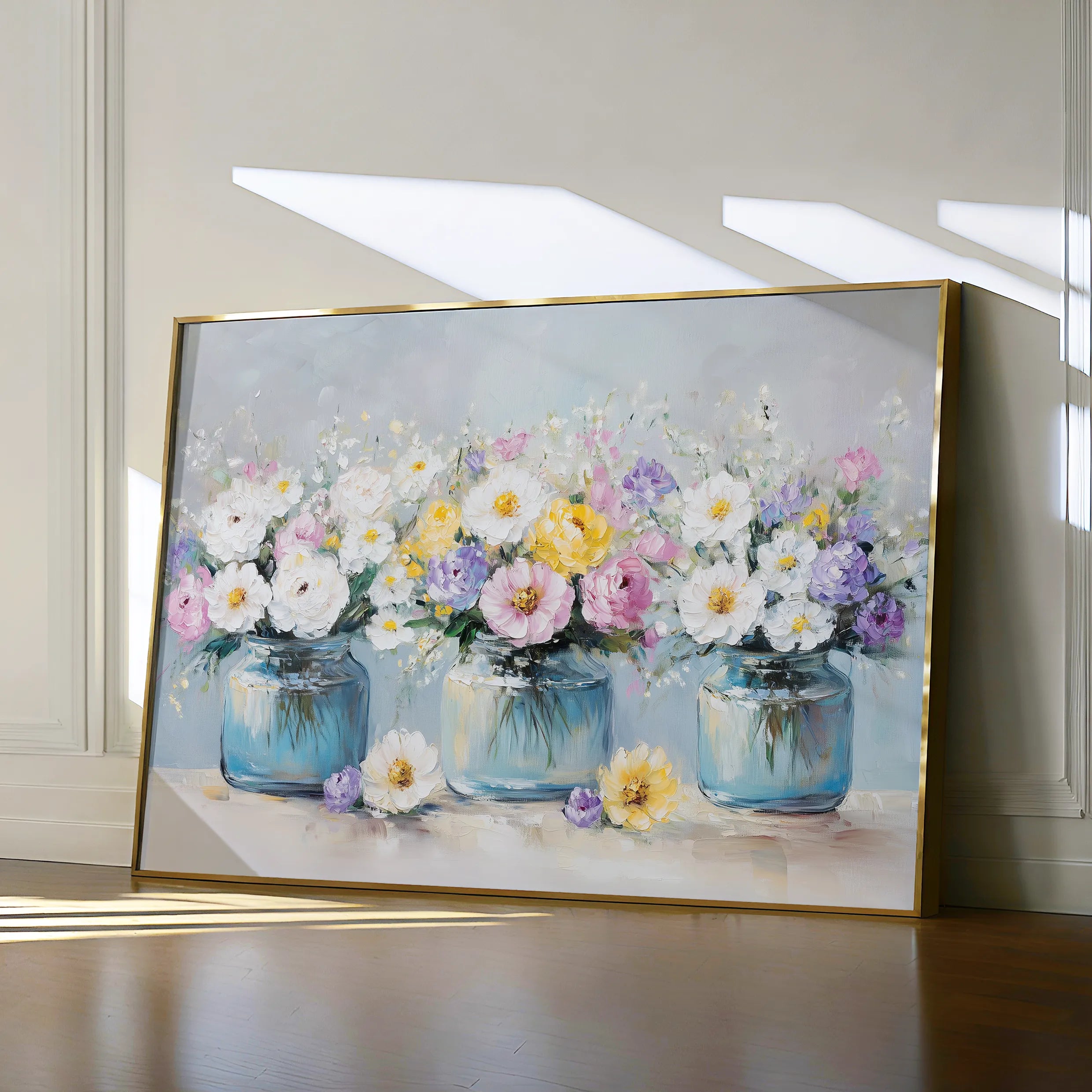 Floral 1069 Canvas Art 18" x 24" / 45 x 60 cm / Black