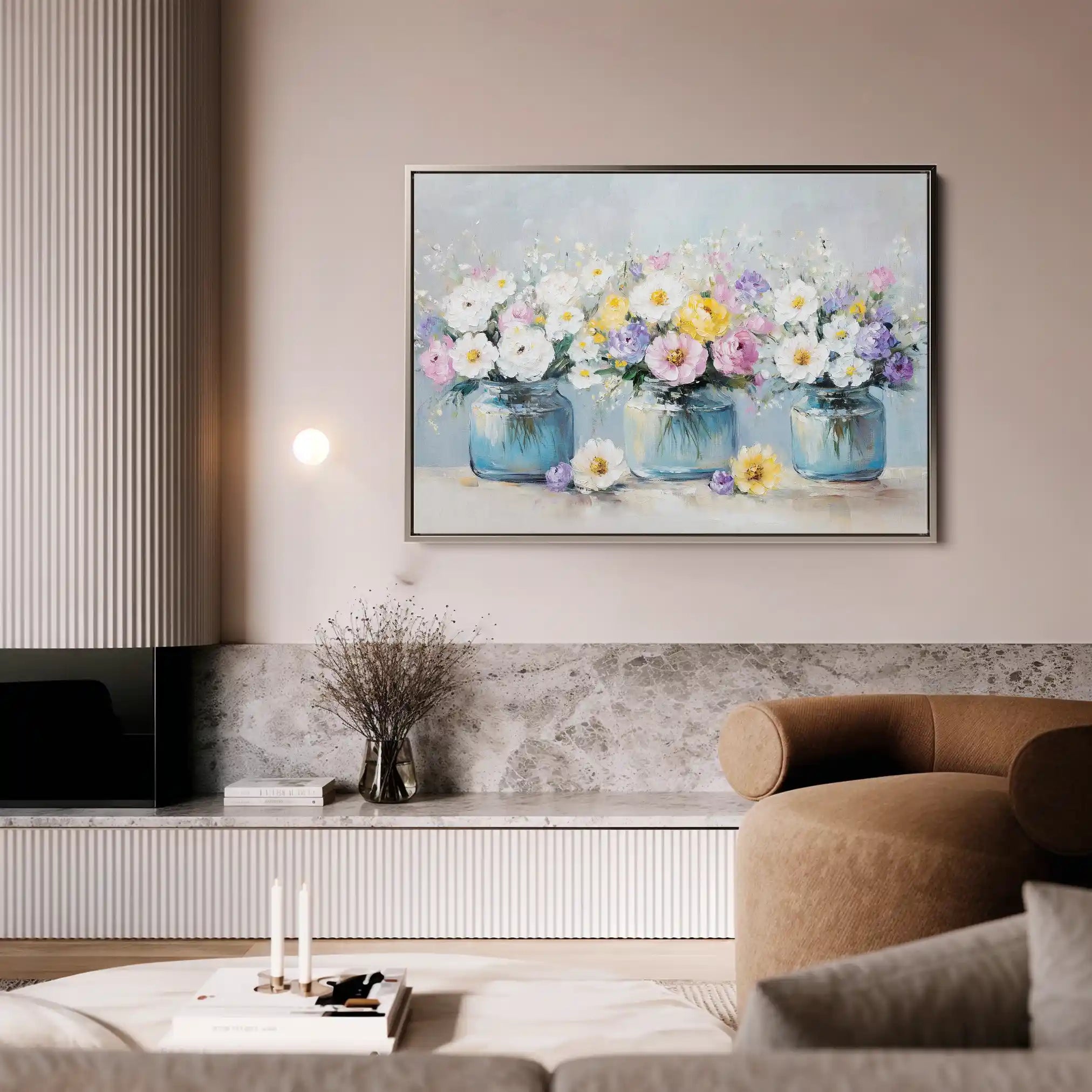 Floral 1069 Canvas Art 60 x 40 cm / Black