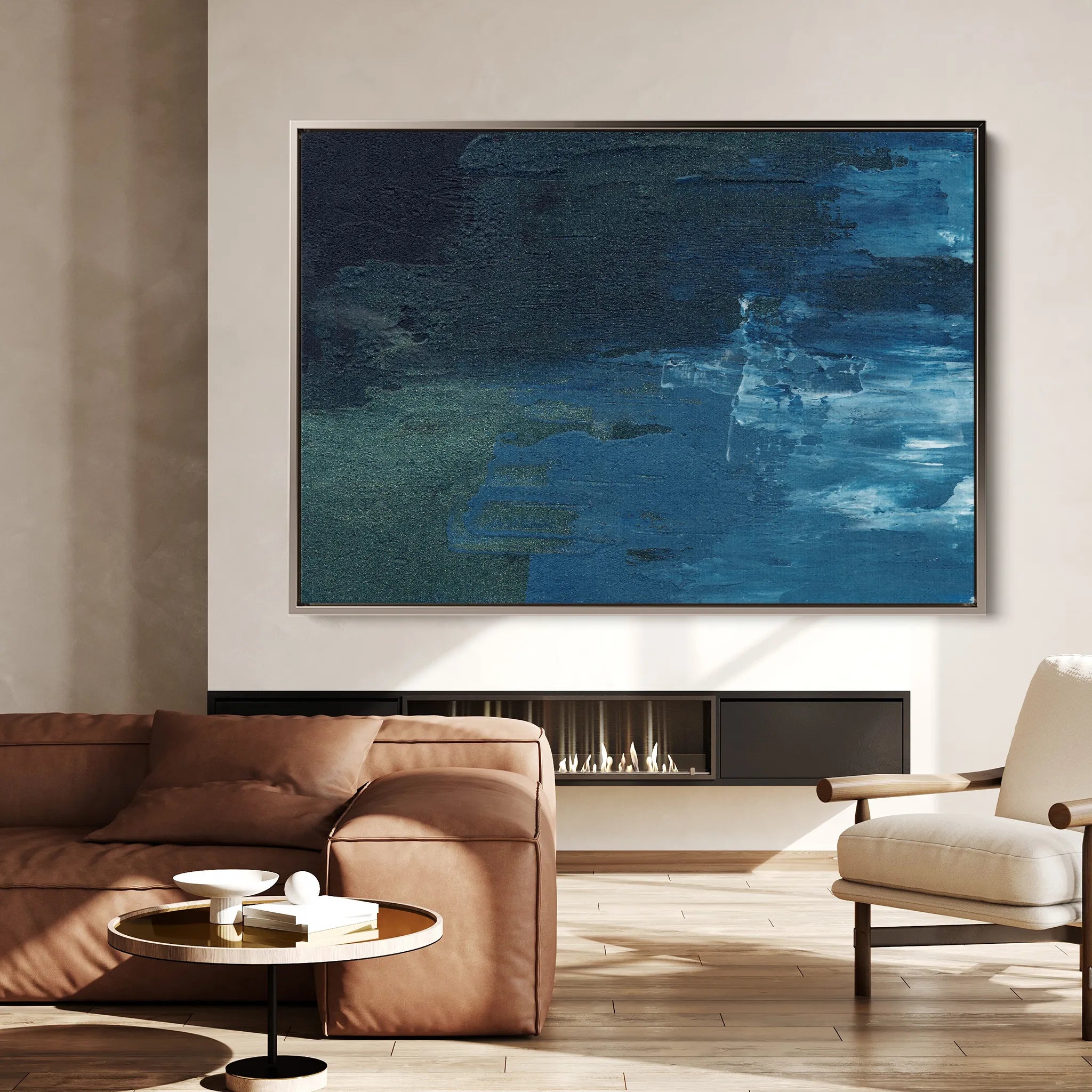 Abstract 107 Canvas Art 18" x 24" / 45 x 60 cm / Black