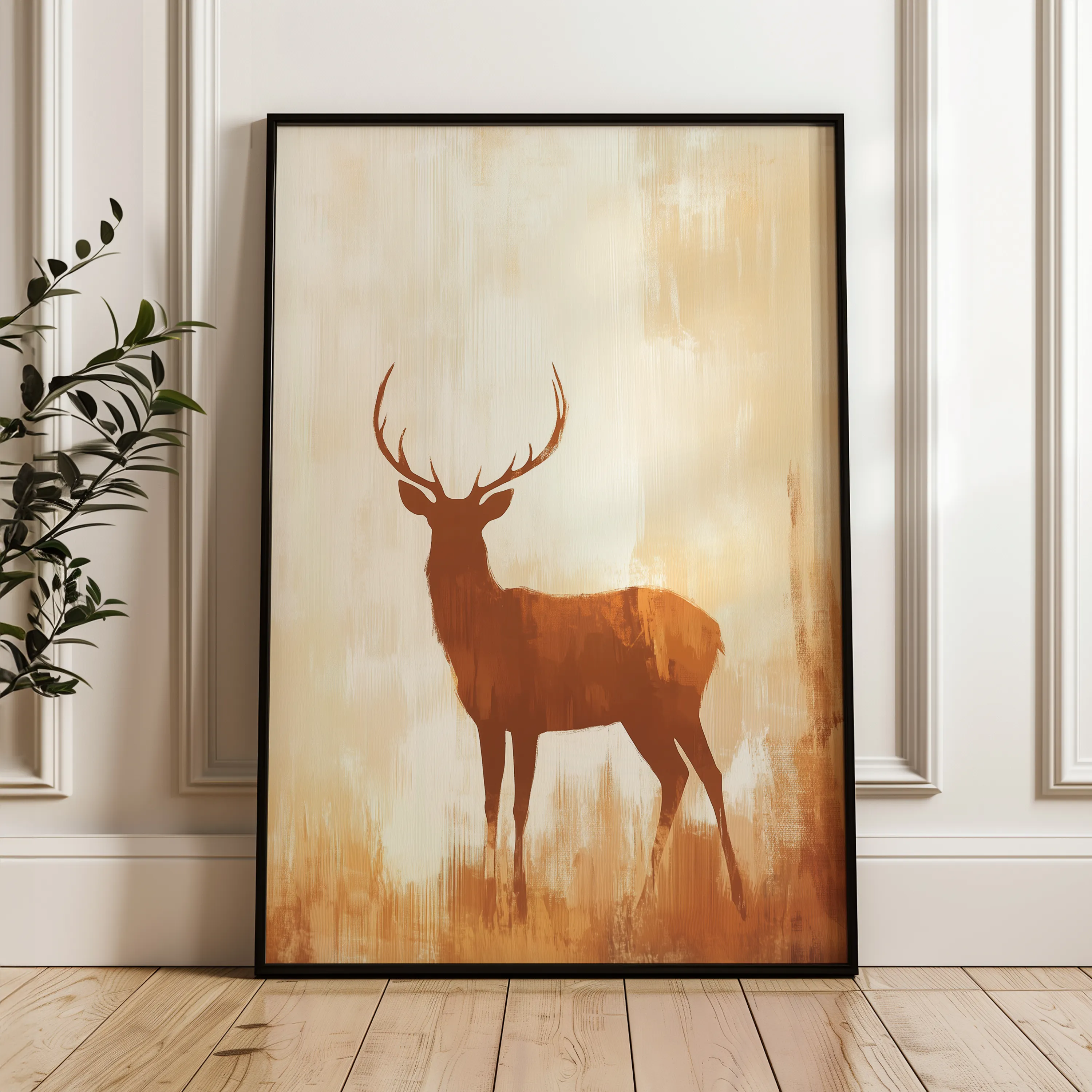 Animals 107 Canvas Art 18" x 24" / 45 x 60 cm / Black