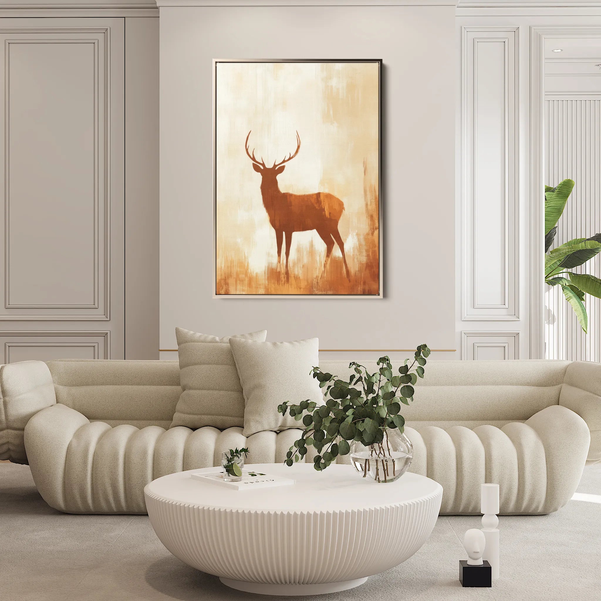 Animals 107 Canvas Art 18" x 24" / 45 x 60 cm / Black