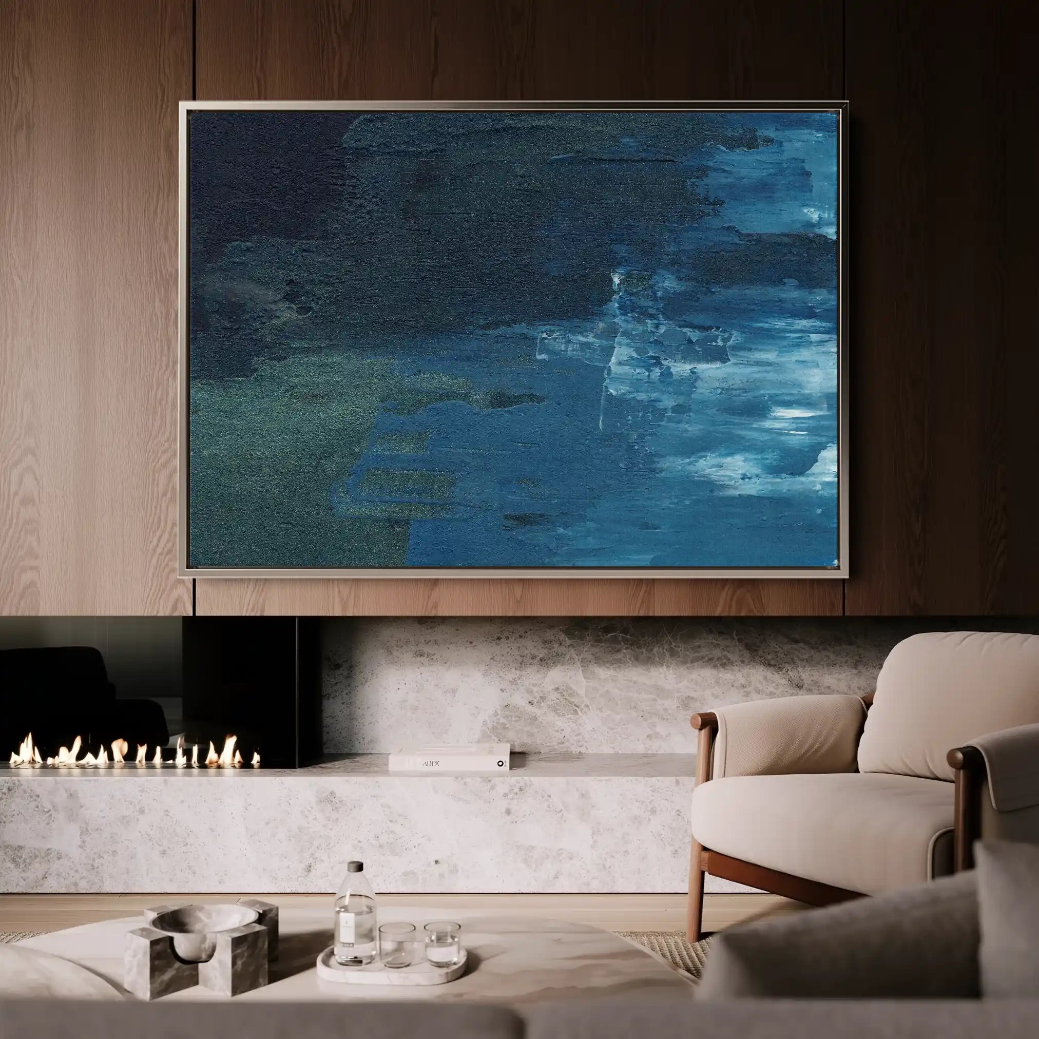 Abstract 107 Canvas Art 60 x 40 cm / Black