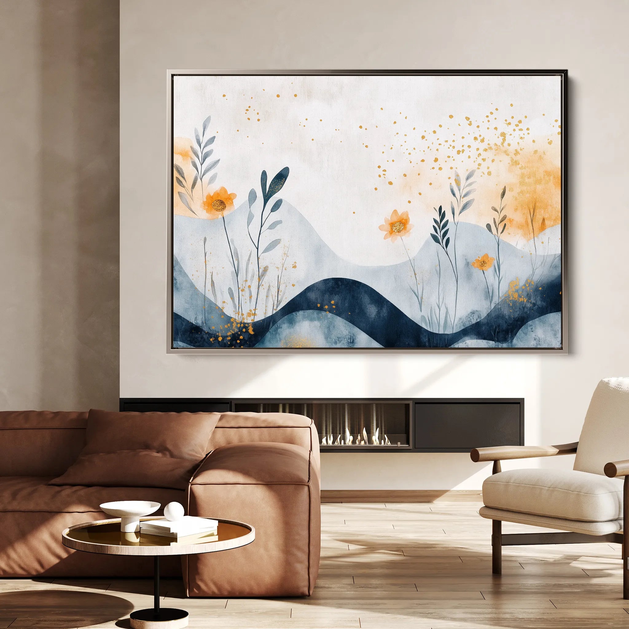 Boho 107 Canvas Art 18" x 24" / 45 x 60 cm / Black