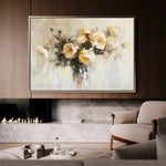 Floral 107 Canvas Art 18" x 24" / 45 x 60 cm / Black