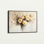 Floral 107 Canvas Art 18" x 24" / 45 x 60 cm / Black