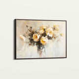 Floral 107 Canvas Art 18" x 24" / 45 x 60 cm / Black