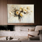 Floral 107 Canvas Art 60 x 40 cm / Black