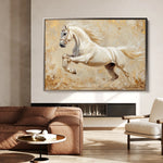 Horses 107 Canvas Art 18" x 24" / 45 x 60 cm / Black