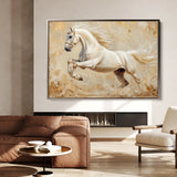 Horses 107 Canvas Art 18" x 24" / 45 x 60 cm / Black
