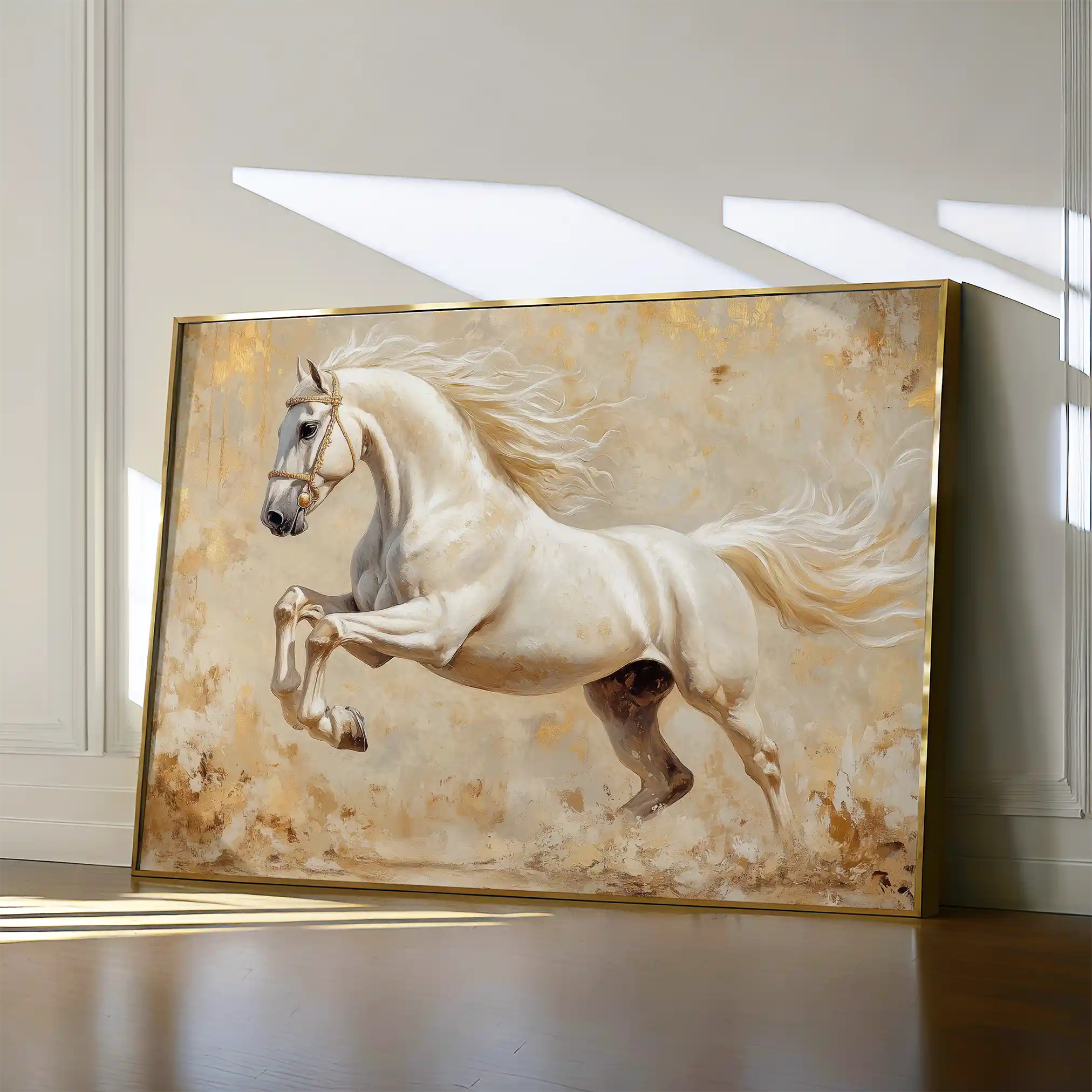 Horses 107 Canvas Art 60 x 40 cm / Black