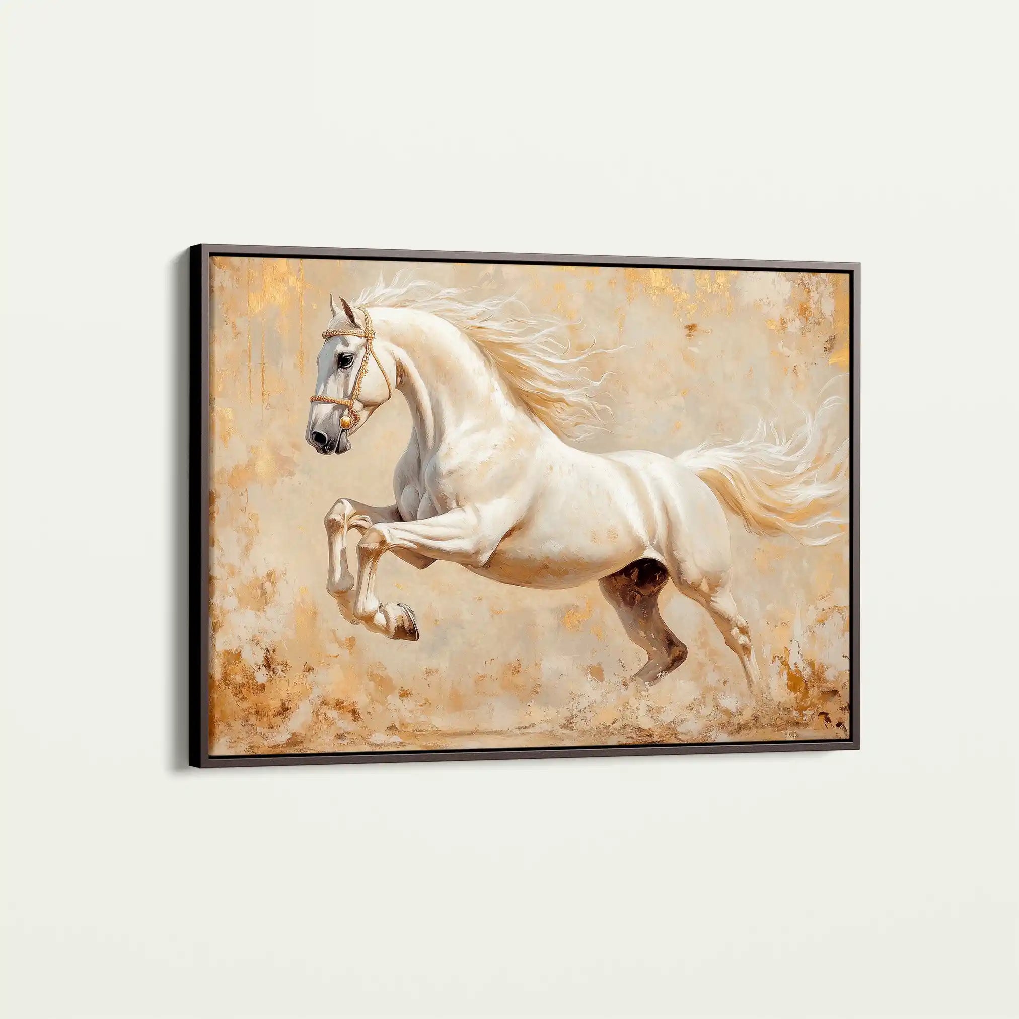 Horses 107 Canvas Art 60 x 40 cm / Black