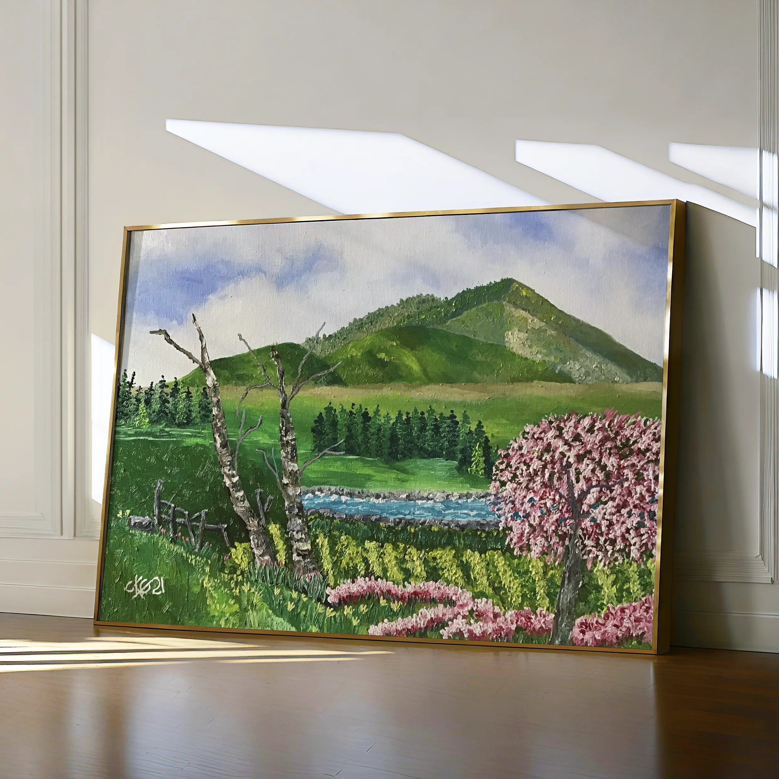 Landscape 107 Canvas Art 18" x 24" / 45 x 60 cm / Black