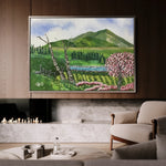 Landscape 107 Canvas Art 18" x 24" / 45 x 60 cm / Black