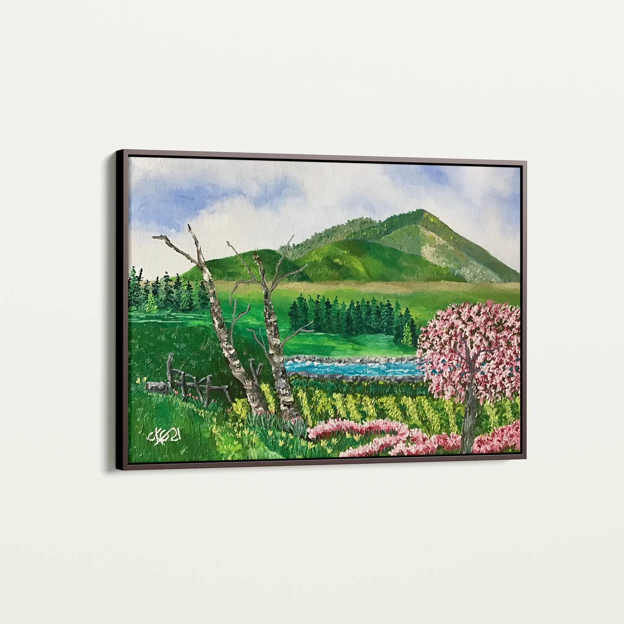 Landscape 107 Canvas Art 18" x 24" / 45 x 60 cm / Black