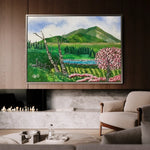Landscape 107 Canvas Art 60 x 40 cm / Black