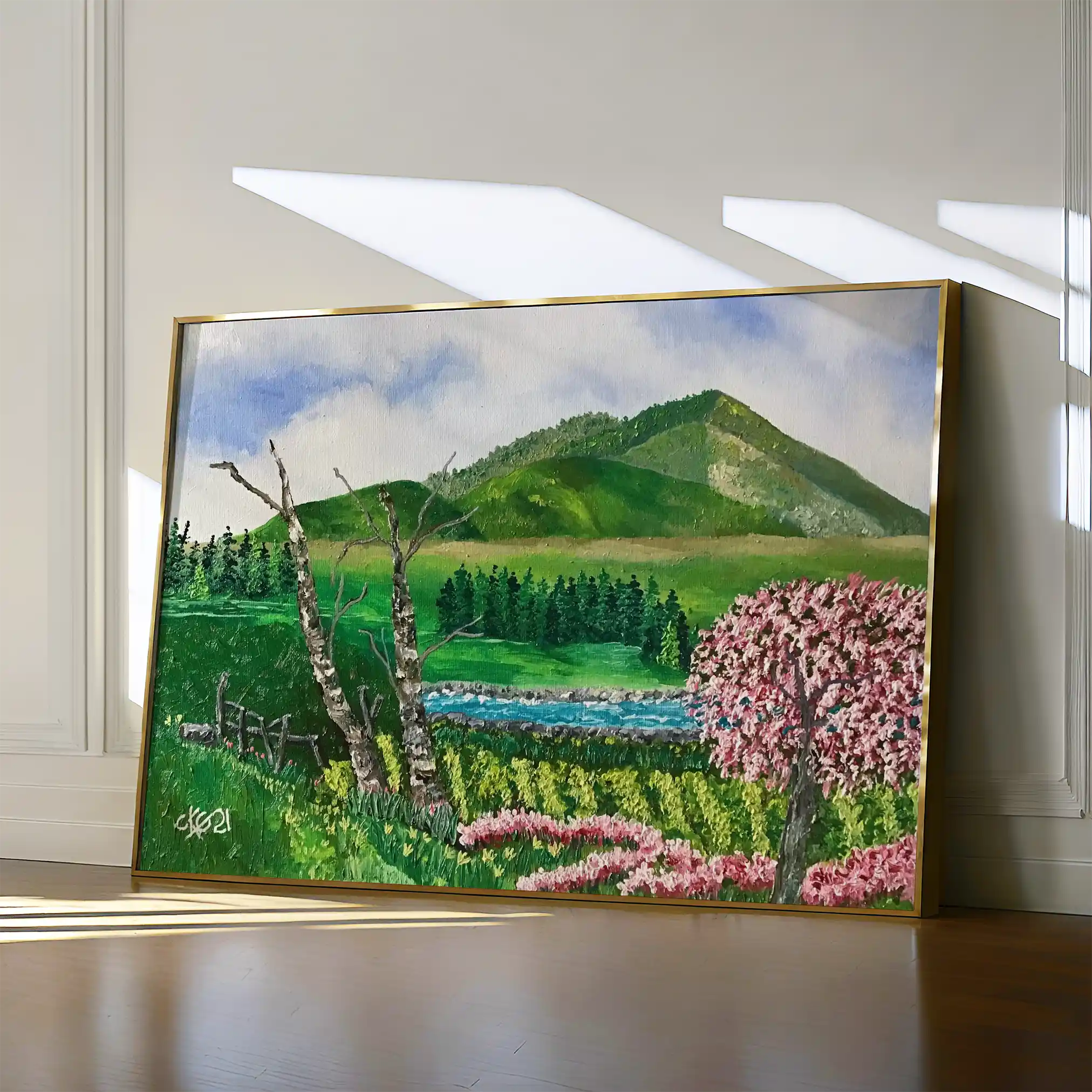 Landscape 107 Canvas Art 60 x 40 cm / Black