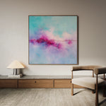 Abstract 1070 Canvas Art 16" x 16" / 40 x 40 cm / Black