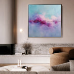 Abstract 1070 Canvas Art 16" x 16" / 40 x 40 cm / Black