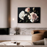 Floral 1070 Canvas Art 18" x 24" / 45 x 60 cm / Black