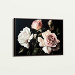 Floral 1070 Canvas Art 18" x 24" / 45 x 60 cm / Black