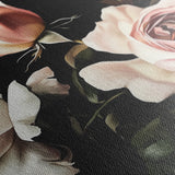 Floral 1070 Canvas Art 18" x 24" / 45 x 60 cm / Black
