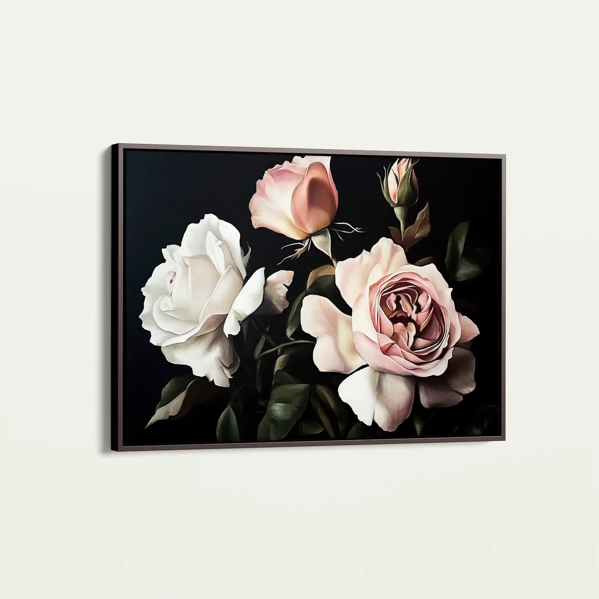 Floral 1070 Canvas Art 60 x 40 cm / Black