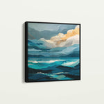 Abstract 1071 Canvas Art 16" x 16" / 40 x 40 cm / Black