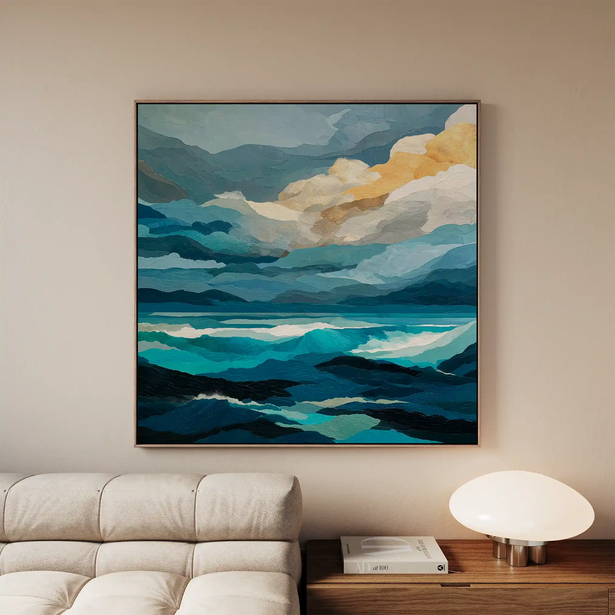 Abstract 1071 Canvas Art 60 x 60 cm / Black