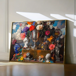 Floral 1071 Canvas Art 60 x 40 cm / Black