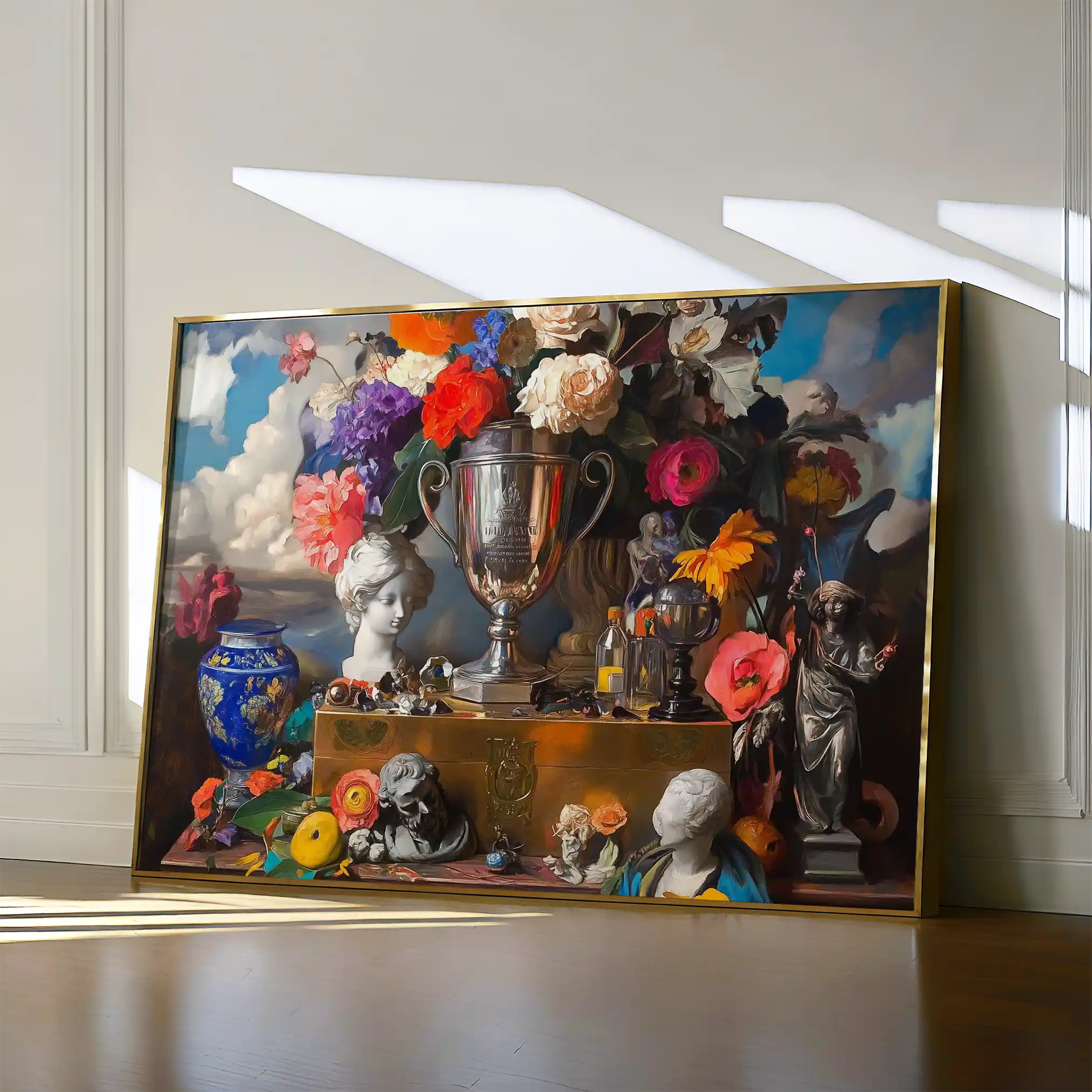 Floral 1071 Canvas Art 60 x 40 cm / Black
