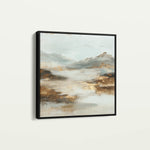 Abstract 1072 Canvas Art 16" x 16" / 40 x 40 cm / Black