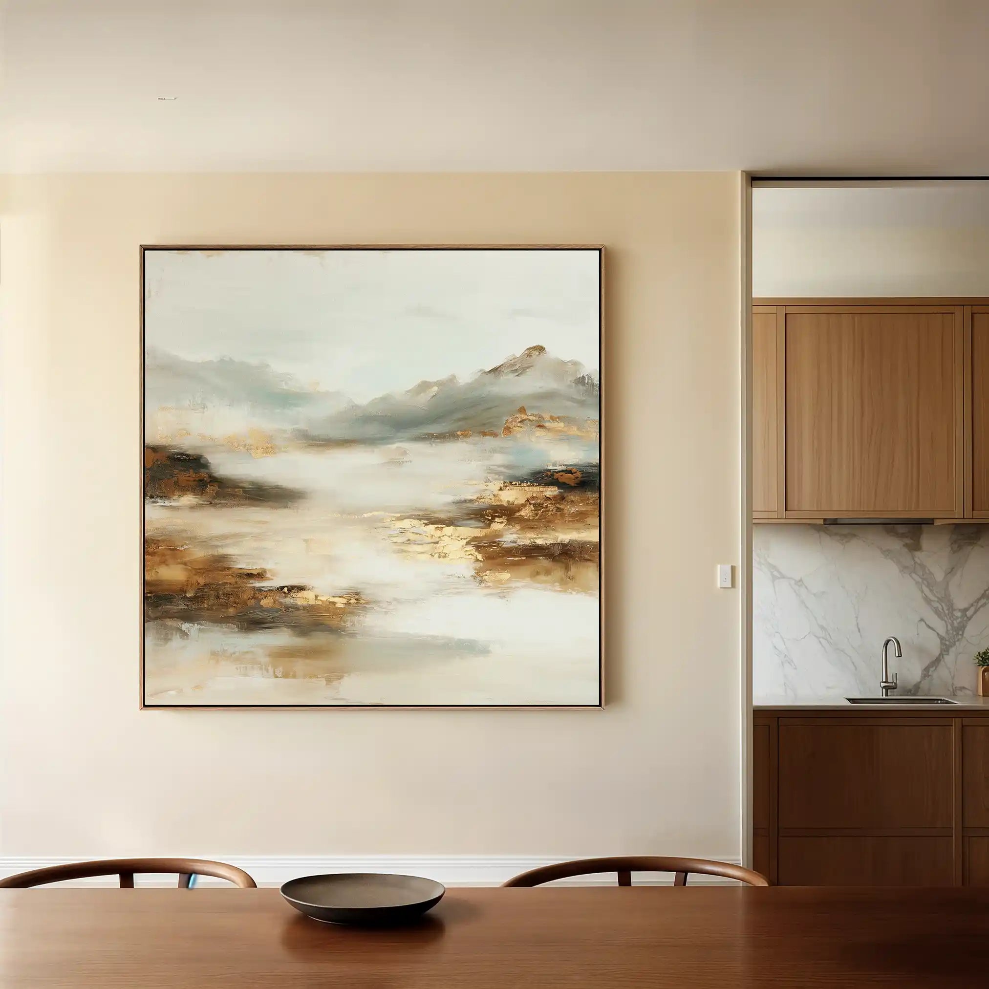 Abstract 1072 Canvas Art 60 x 60 cm / Black
