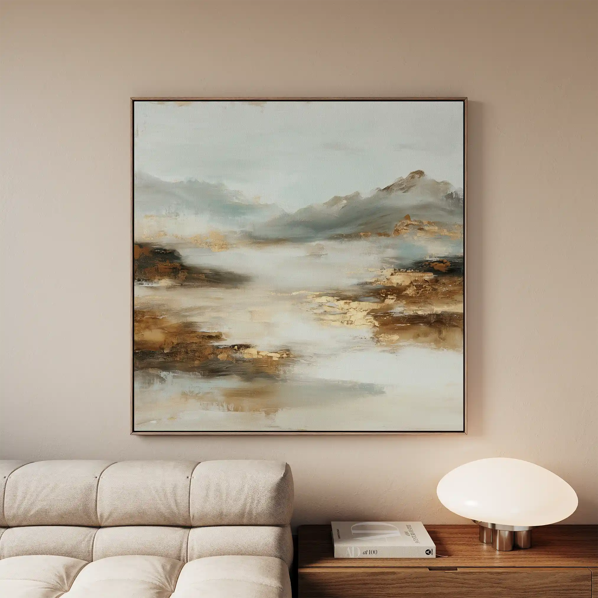 Abstract 1072 Canvas Art 60 x 60 cm / Black