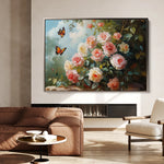 Floral 1072 Canvas Art 18" x 24" / 45 x 60 cm / Black