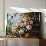 Floral 1072 Canvas Art 18" x 24" / 45 x 60 cm / Black