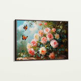 Floral 1072 Canvas Art 18" x 24" / 45 x 60 cm / Black