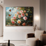 Floral 1072 Canvas Art 60 x 40 cm / Black