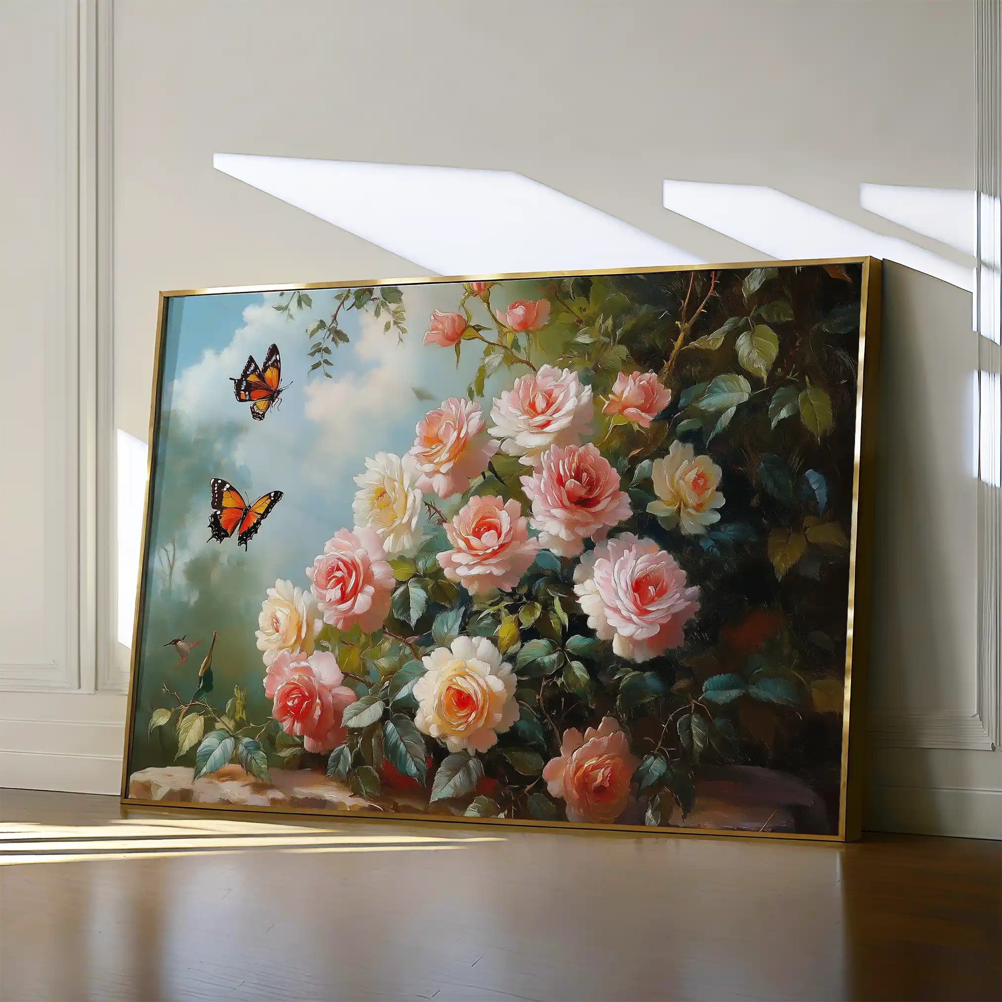 Floral 1072 Canvas Art 60 x 40 cm / Black