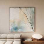 Abstract 1073 Canvas Art 16" x 16" / 40 x 40 cm / Black
