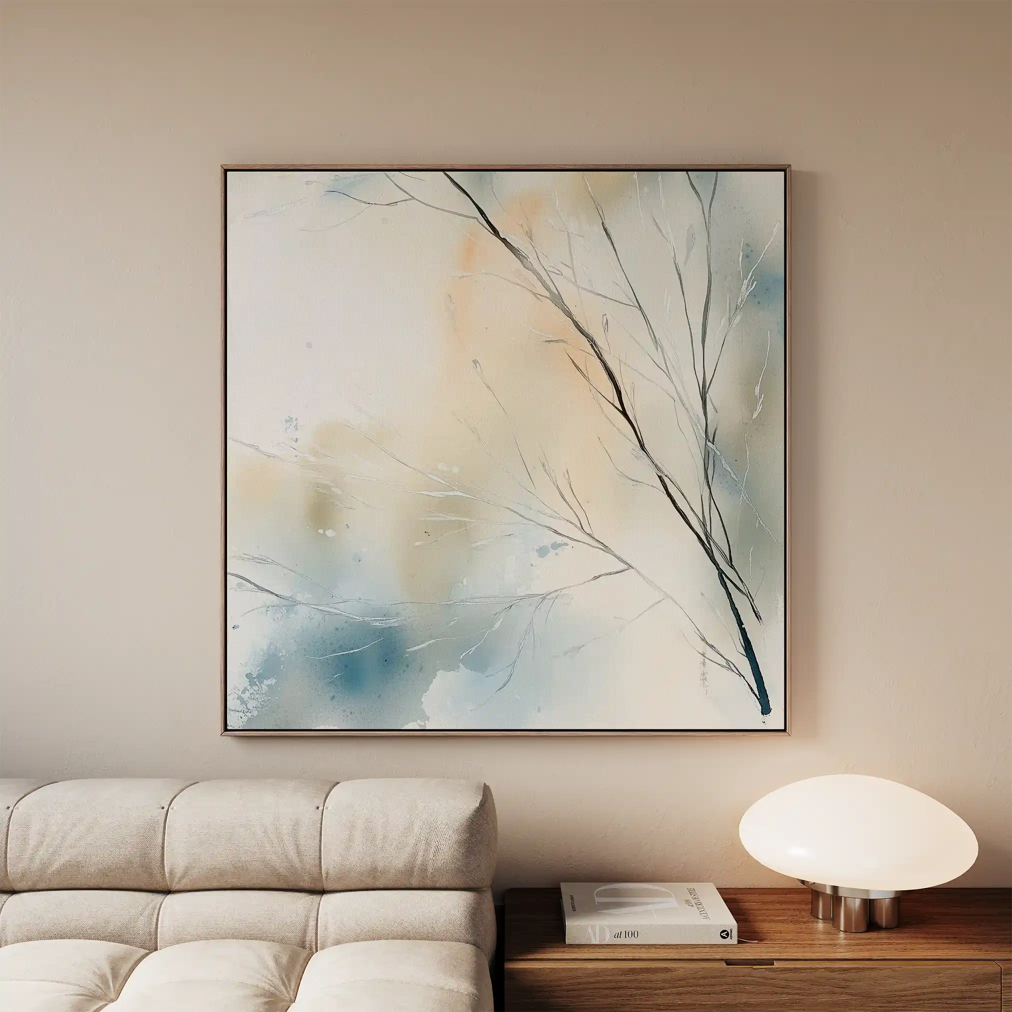 Abstract 1073 Canvas Art 60 x 60 cm / Black