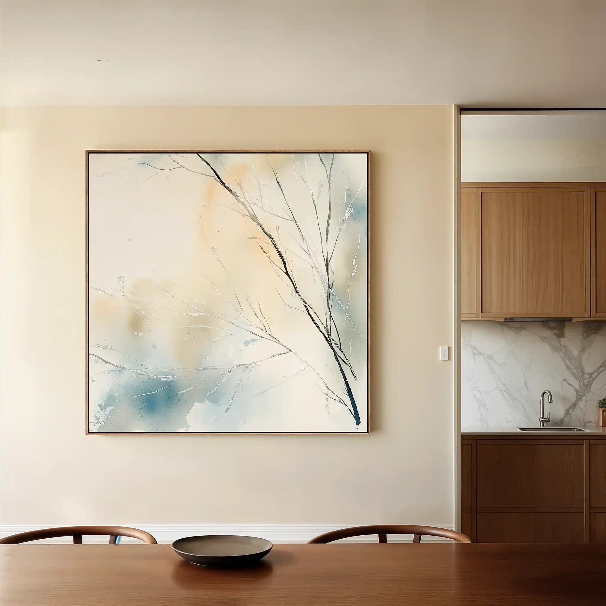 Abstract 1073 Canvas Art 60 x 60 cm / Black