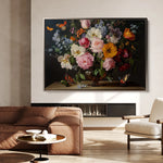 Floral 1073 Canvas Art 18" x 24" / 45 x 60 cm / Black