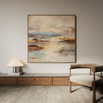 Abstract 1074 Canvas Art 16" x 16" / 40 x 40 cm / Black