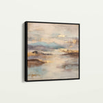 Abstract 1074 Canvas Art 16" x 16" / 40 x 40 cm / Black