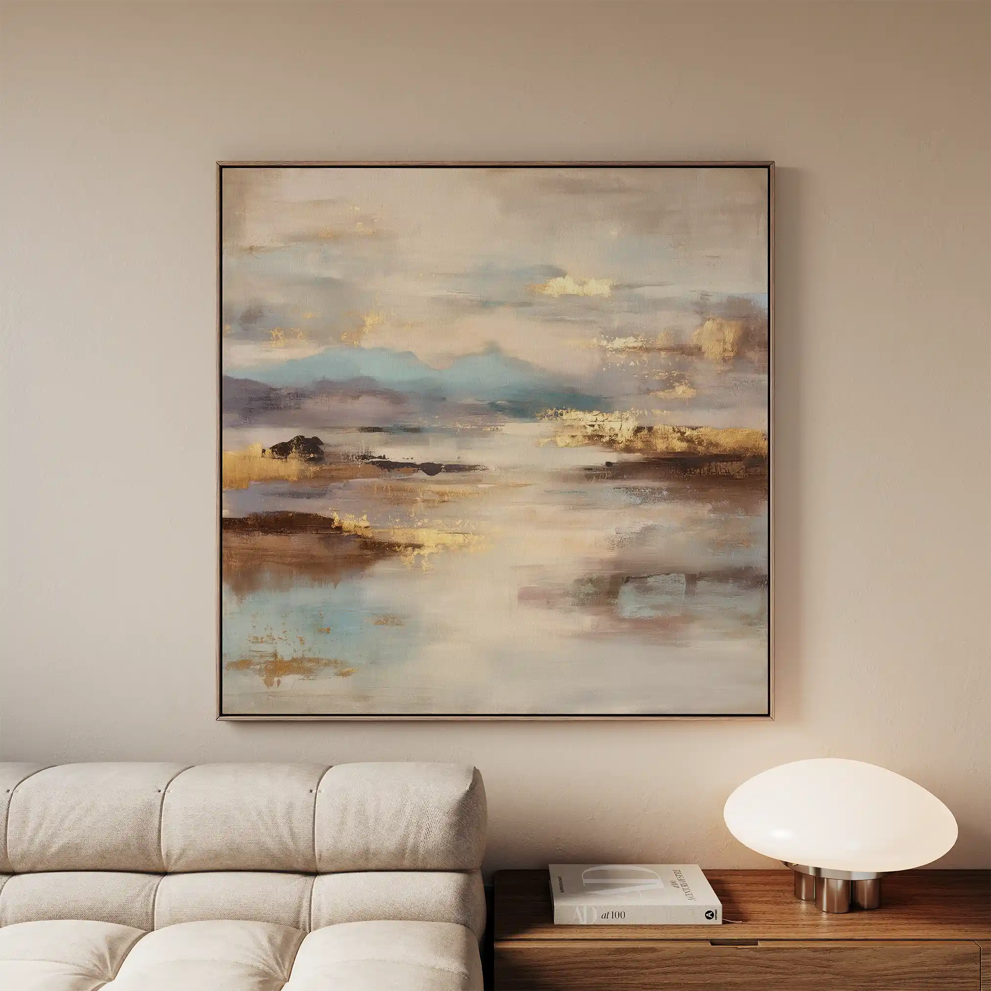 Abstract 1074 Canvas Art 60 x 60 cm / Black