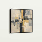 Abstract 1075 Canvas Art 16" x 16" / 40 x 40 cm / Black