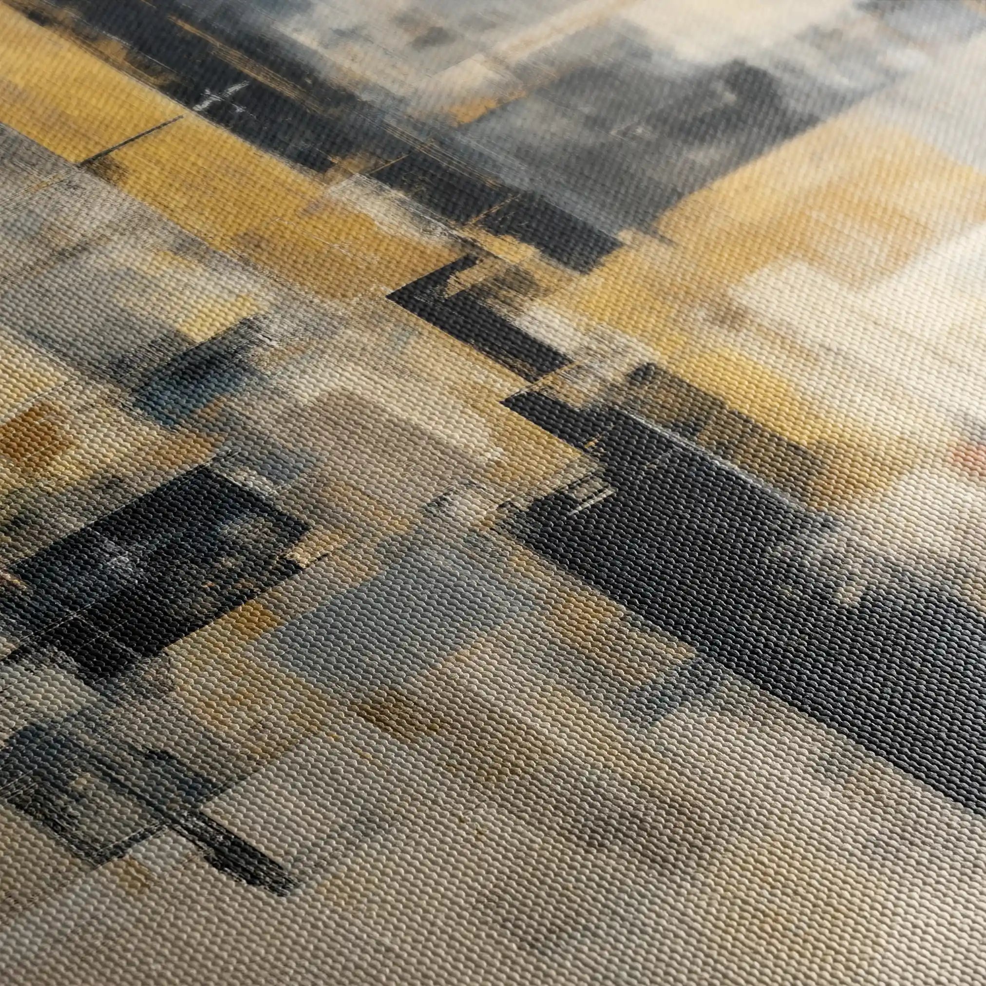 Abstract 1075 Canvas Art 60 x 60 cm / Black