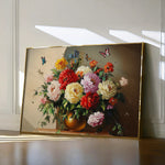 Floral 1075 Canvas Art 18" x 24" / 45 x 60 cm / Black